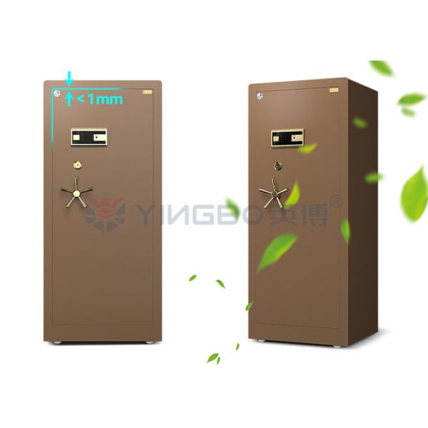 Solid Steel Brown Jewelry Safe Biometric Fingerprint Lock H1500mm Luxury Watch Safes