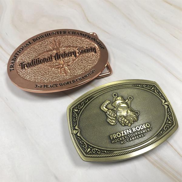 Engraved Belt Western Cowboy Buckles Sublimation 3D Gold Plated Metal