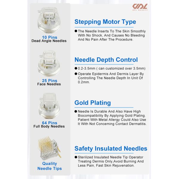 MJ0002 200w Multifunction 2 In 1 Insulated Needle With RF Miconeedle Portable Facial Skin Tightening RF output