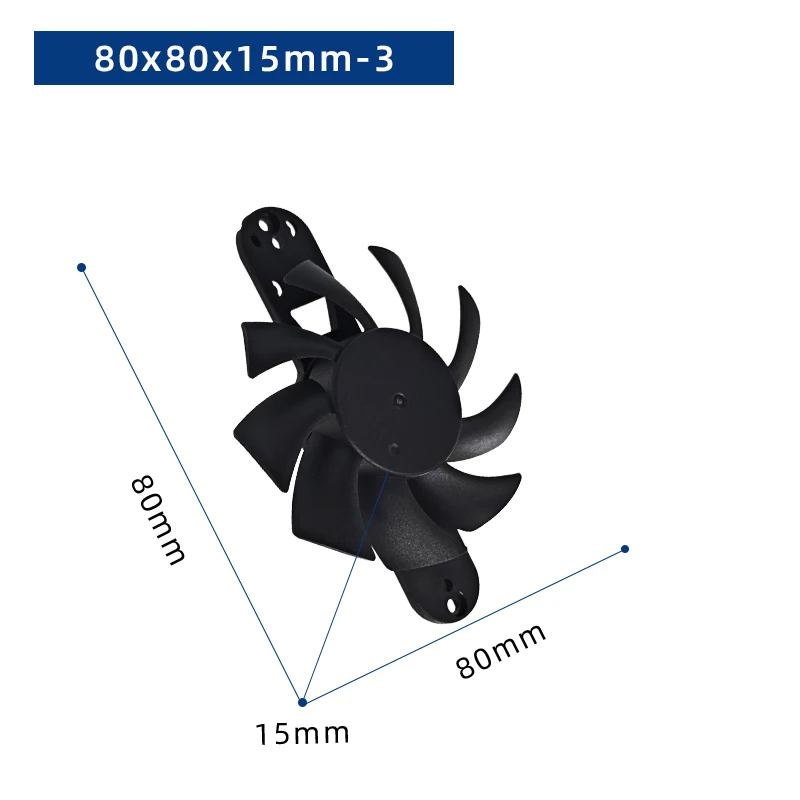 80x80x15mm Bracket Fan DC 12V 24V Brushless Suspension Frame Cooling Fan For Inverter Power Supply