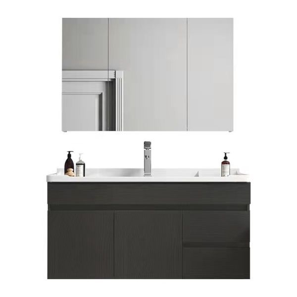Modern MDF Sink Faucet Cabinet with Hardware Fitting and Mirror for Bathroom Vanities