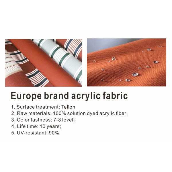 House Patio Electric Sunshade Awning With Dickson Fabric Saulenda Spanish Fabric