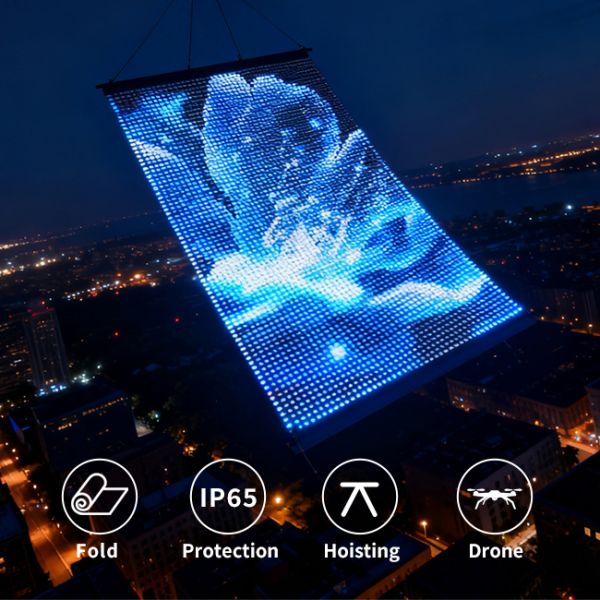 P15 Factory Direct Flying Screen Outdoor LED Film Screen for Drone Show Scenic Performances & Advertising Video Display Screen