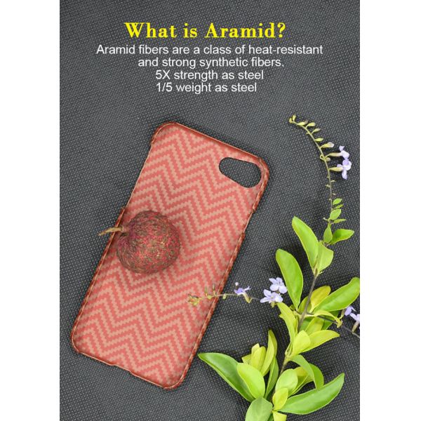 Caja real del teléfono de la fibra de Aramid del color M del estilo anaranjado de la textura para el SE del iPhone