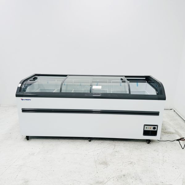 Commercial Display EU Island Chest Freezer Manual Temperature Control