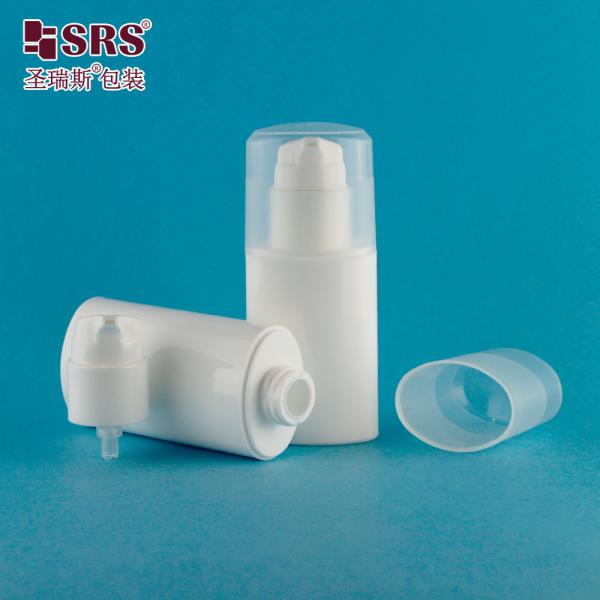 PA213 30 ml 50 ml Forme ovale Injection personnalisée Couleur plastique PP Bouteille de pompe sans air Emballage cosmétique