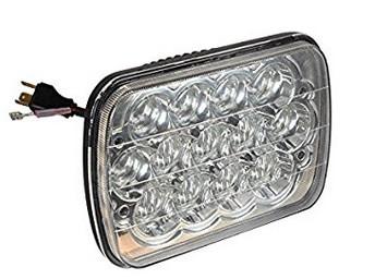 7 inch 5D Square LED work Lights white color with High / Low Beam 15pcs*3w Epistar for off road vehicle