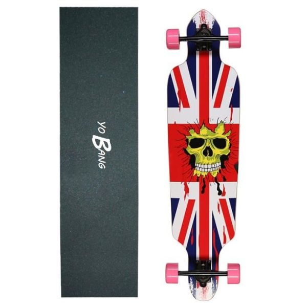 8layers Canadian Maple Longboard Deck Skateboards With Matte Painting Alu Trucks
