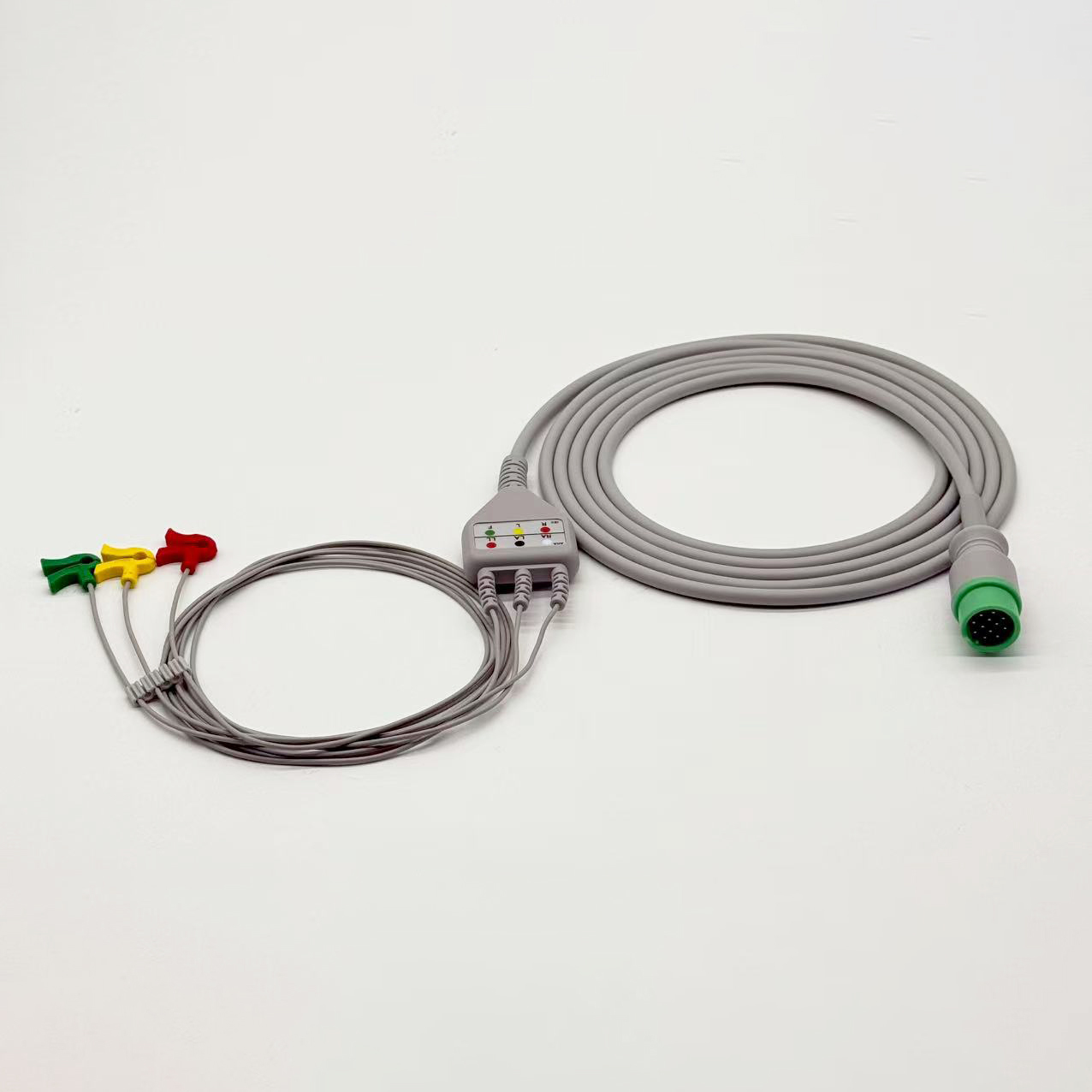 Compatible Biolight 12-pin 3-lead Integrated ECG Cable, Pediatric Infant Alligator Clip Electrode Leadwire