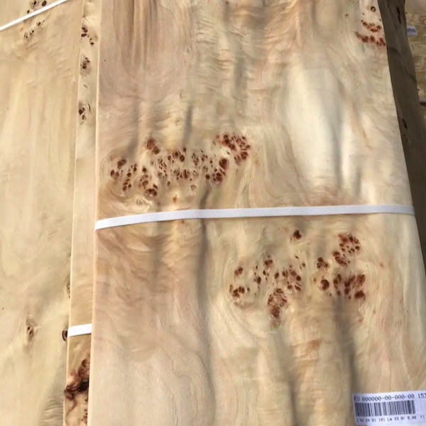 AA Burl Wood Veneer Natural Mappa Sheet Plywood Водонепроницаемая прочная