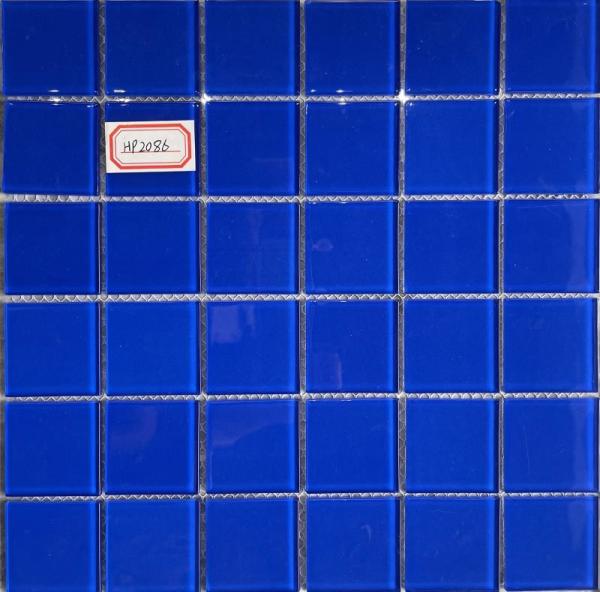 48x48mm Blue Glass Mosaic Tiles for Swimming Pools 300x300mm