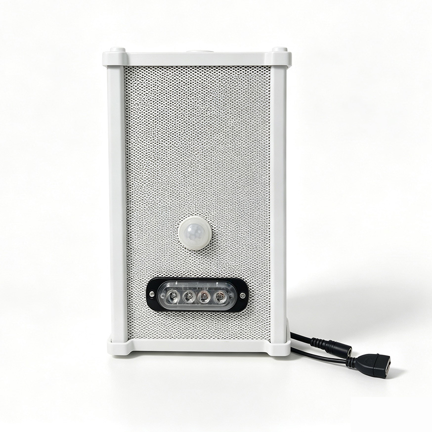 10W IP44 Waterproof Speaker Aluminum Material  10W Infrared Sensor Column Speaker with Voice Broadcast Function OEM ODM