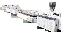 Linha de produção de extrusores de perfis de plástico para painéis de parede de tecto de PVC de 200-300 mm Operação automática de alta velocidade