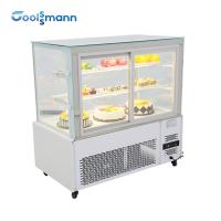 Un réfrigérateur plus frais de gâteau blanc de LED, coffret d'étalage à angle droit de gâteau de taille de 53,5 pouces