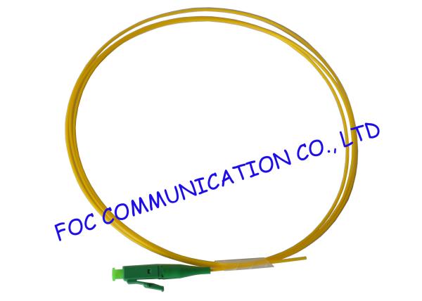 Flame Resistant Fiber Optic Pigtail LC / APC SM G.655 LSZH Jacket For Telecom
