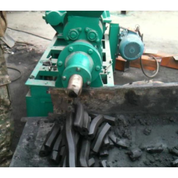 Automatic Cutting System Motorized Charcoal Briquette Screw Extruder for Triangle Shape
