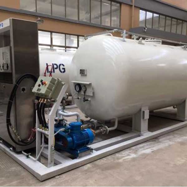 10000 Liters 50m3 LPG Gas Filling Station Skid Mounted 5-200cbm