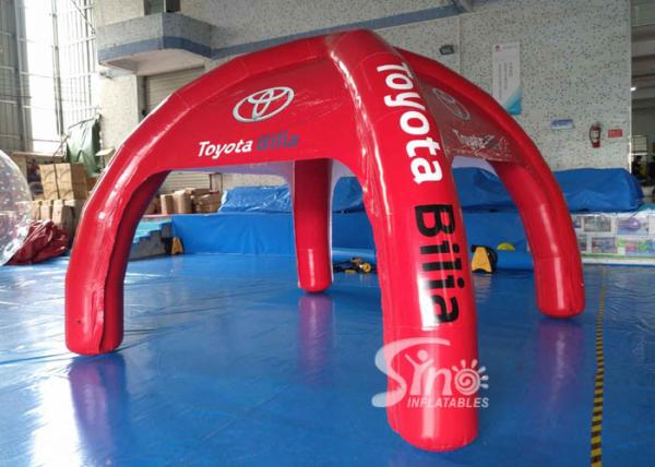4x4m outdoor Toyota movable airtight inflatable advertising tent digitally printed completely with 4 sides doors