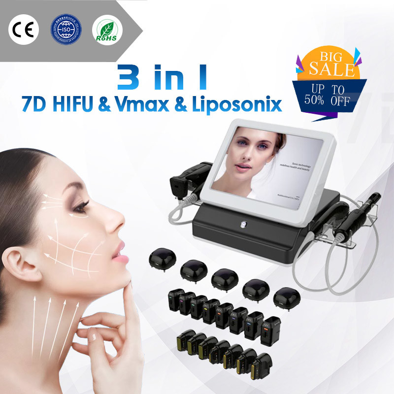 машина 7d Hifu Ultramage/7d Hifu уменьшая машину 7d красоты Hifu перевозчика морщинки