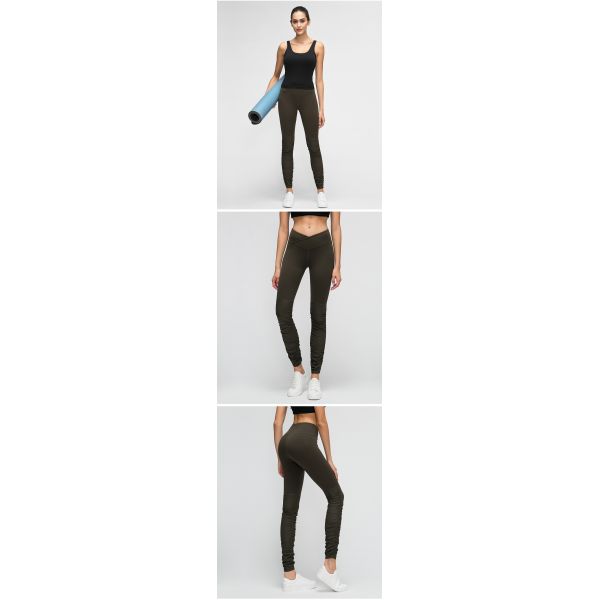 Women Wrapped Croess Workout Leggings Tights 220gsm High Waist Yoga Leggings