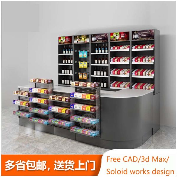 Retail Checkout Counter with Displaying Wiper Display Rack and Cold-rolled Sheet