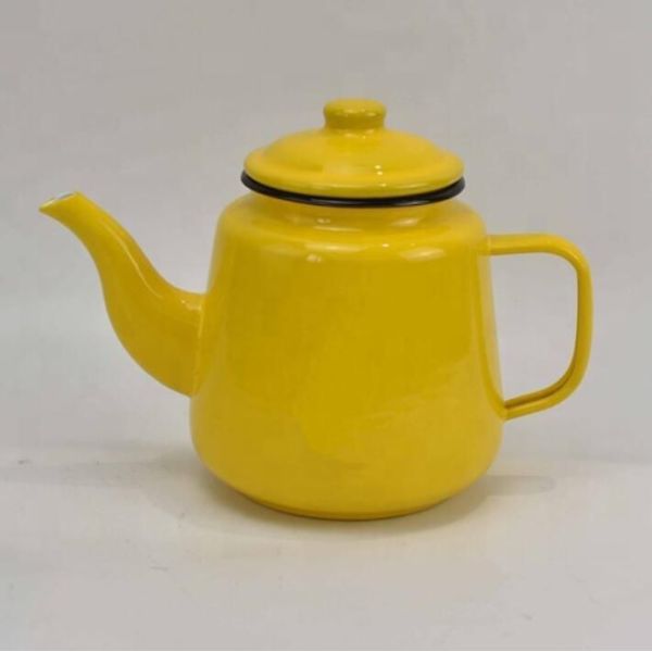 Portable Food Grade Keep Warmer Kettle Enamel Steel Kettle 1.1L 1.4L Capacity