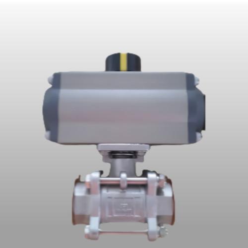 90 Degree Pneumatic Actuator Ball Valve Aluminum Alloy Rack Pinion