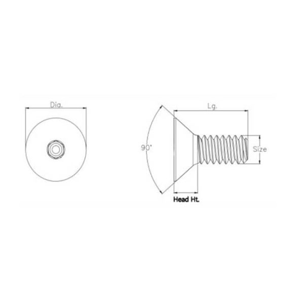 M10 Size 304 Stainless Steel torx flat head Hex socket mechanical screws