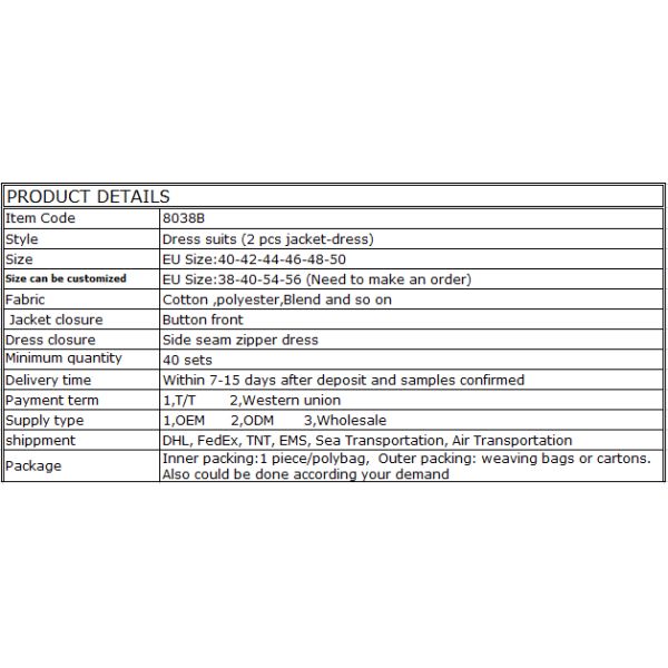 womens clothes new design women in suits 2-pcs dress suits