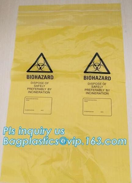 LDPE Specimen Biohazard Bag/k bag with pocket, Disposable Endoscopic Specimen Retrieval Bags/Medical Biohazard Spe