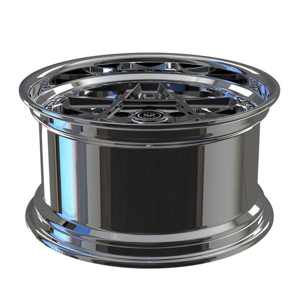 For Subaru WRX STI Polish Barrel+Grey Disc Custom 2-PC Forged Alloy Rims 5x114.3