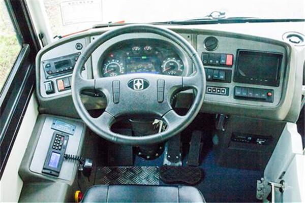 Autocarro elétrico de bateria de lítio ferro fosfato com 150 kW de potência do motor e capacidade de 70 passageiros