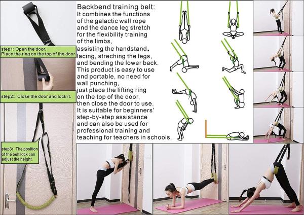 141 Inches Yoga Dance Elastic Stretching Strap Of Yoga Exercise Pulling Strap Resistance Band