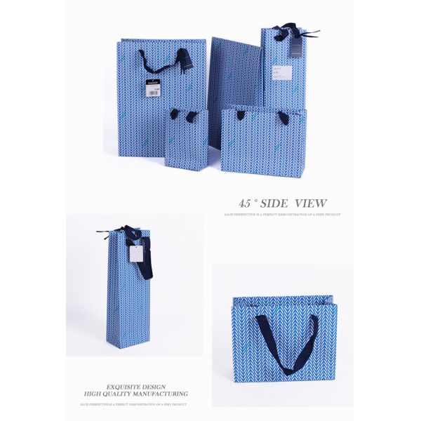 Custom Printed Paper Shopping Bags Packaging With Logo For Promotion