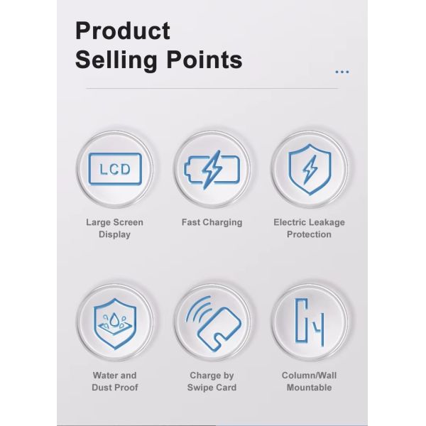 Estación de carga de automóviles montada en la pared