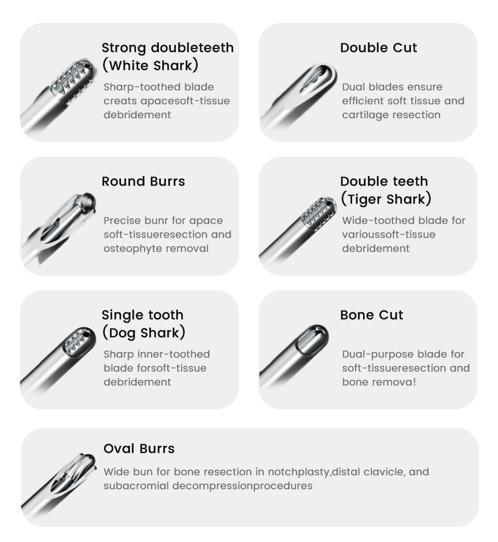 Factory Direct Supply Manual Shaver Blades Bone Cutter for Arthroscopy Surgical Blade Saw Blades OEM