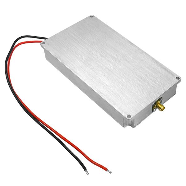 Silver Aluminium 50W Power Amplifier Module for RF Distance of 1.5-2 km and SMA Connector
