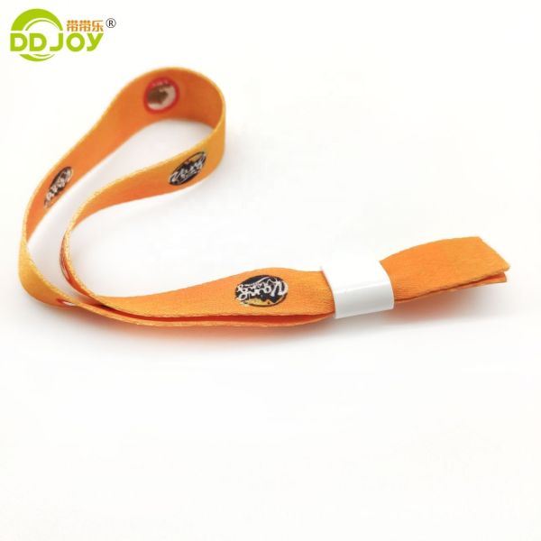 350*15mm Customized Logo Promotion Gifts Woven Polyester Bracelets for Event Festival