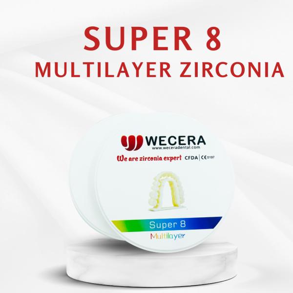 2000 pièces par semaine capacité d'approvisionnement bloc de zirconium dentaire pour la couronne et le pont