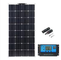 El panel solar 100W 12V de Flexiable de la prenda impermeable monocristalino con el regulador de la carga