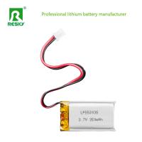 Cellule de batterie lithium-ion 502035 3,7 V 300 mAh 350 mAh, pack batterie Lipo rechargeable solaire