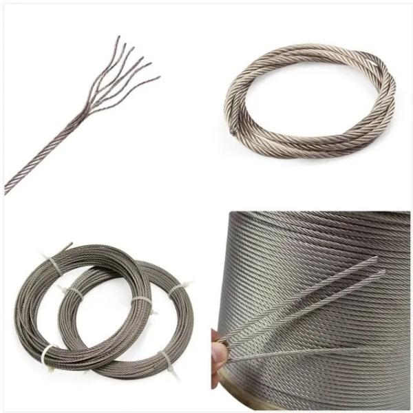 Marine Grade Offshore INOX V4A SS304 316 Steel Wire Rope Diameter 3-48 mm Grade Steel