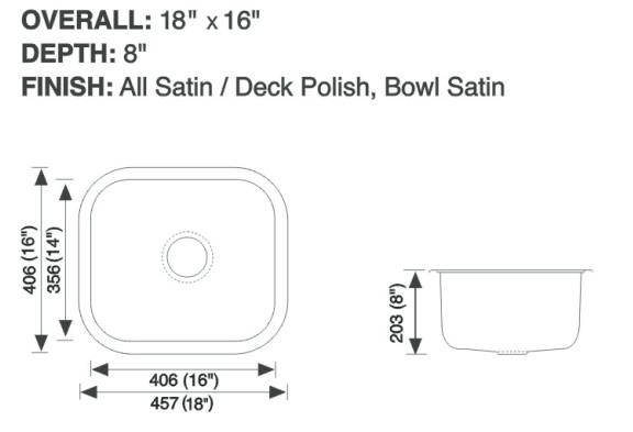 Four tap hole stainless steel sink with single bowl and stain polish for america market with SUS304