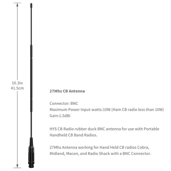 Алюминиевый сплав с высокой силовой нагрузкой Космический самолет Лучшая установка Грузовик Базовая станция 27mhz Радио Cb Антенна