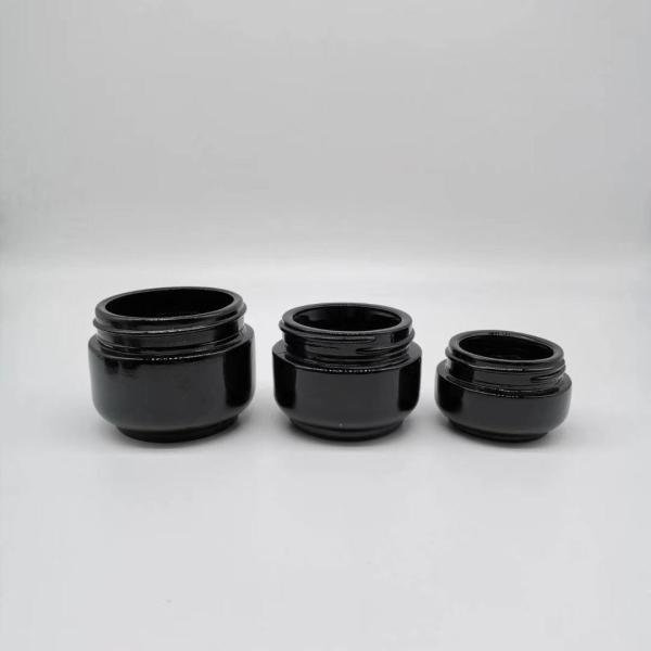 15ml 30ml 50ml Lady cream black jar serise empty cosmetic glass bottles