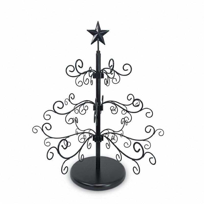 Desk Wrought Iron Ornaments Display Tree Christmas Metal Ornament Rack for Office Decoration