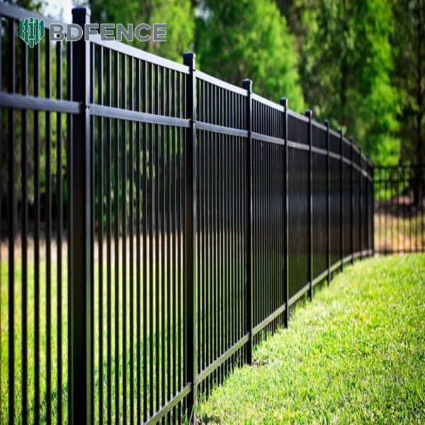 Durable Tubular Steel Fence with Wide Range of Panel Sizes and Post Dimensions Designed for Security and Aesthetic Appeal