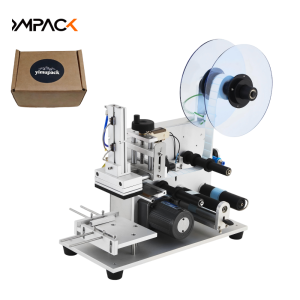Tabletop Pneumatic Coffee Bag Labeling Machine Applicator Small Semi Automatic