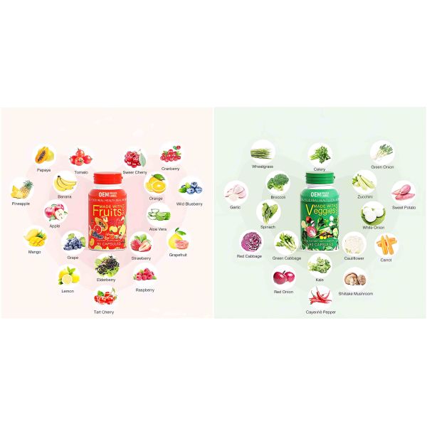Fruit And Vegetable Vitamin Supplement Customization Fruit & Vegetable Vitamins