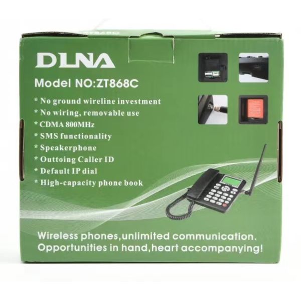 CDMA 800MHz исправило беспроводной телефон DLNA ZT868C наземной линии батареи CDMA телефона 1000mAh